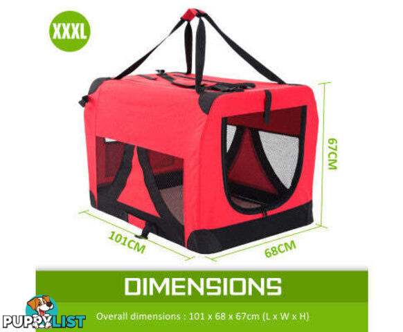 Paw Mate Portable Soft Dog Cage Crate Carrier - V274-PET-3002L-GY