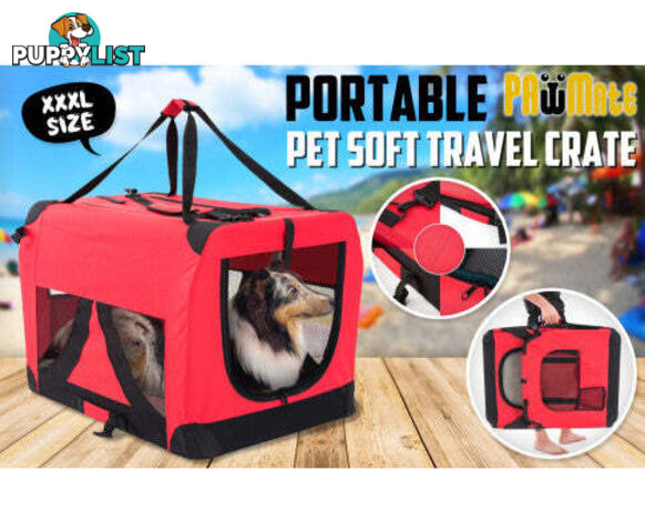 Paw Mate Portable Soft Dog Cage Crate Carrier - V274-PET-3002L-GY