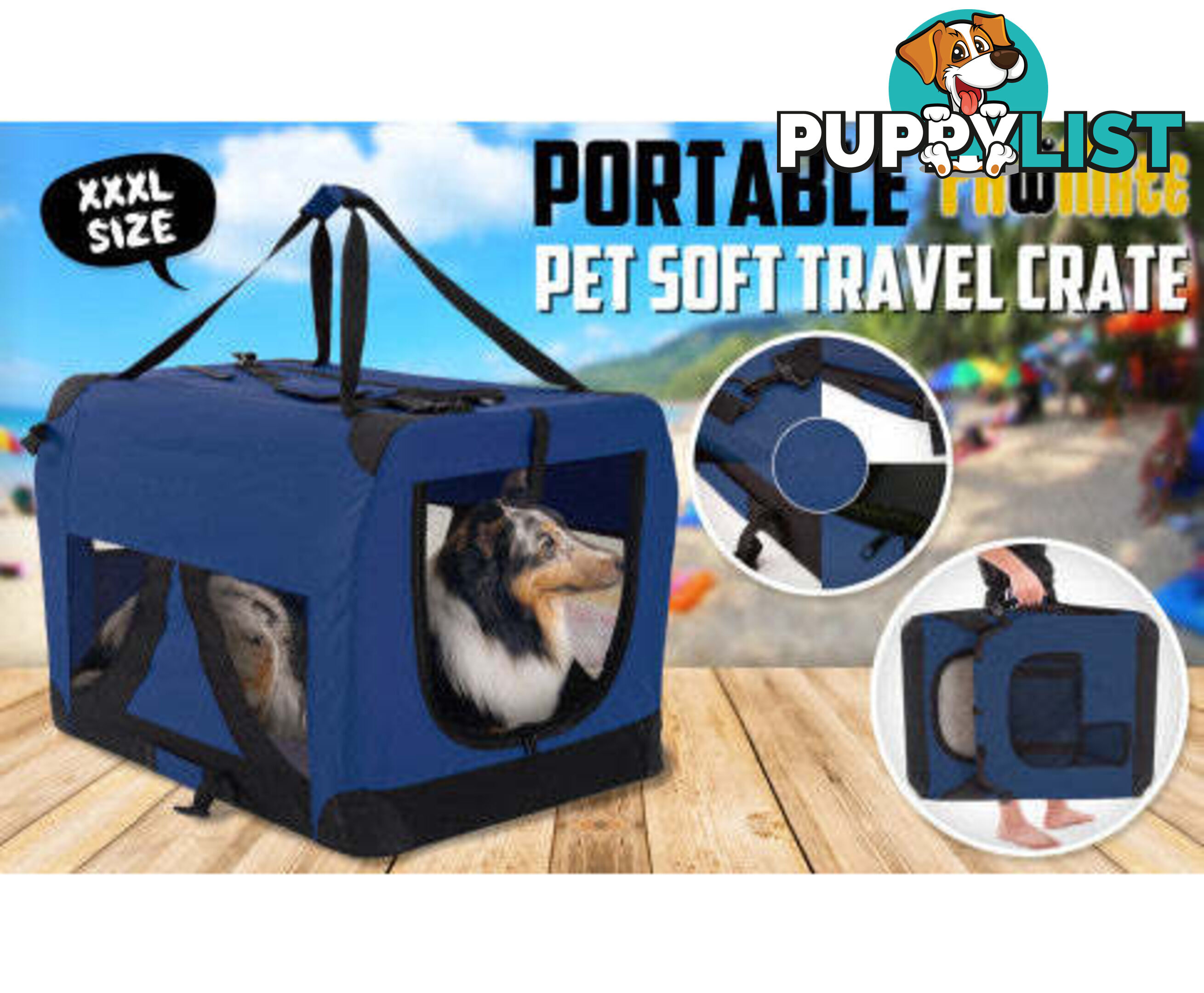 Paw Mate Portable Soft Dog Cage Crate Carrier - V274-PET-3002L-GY