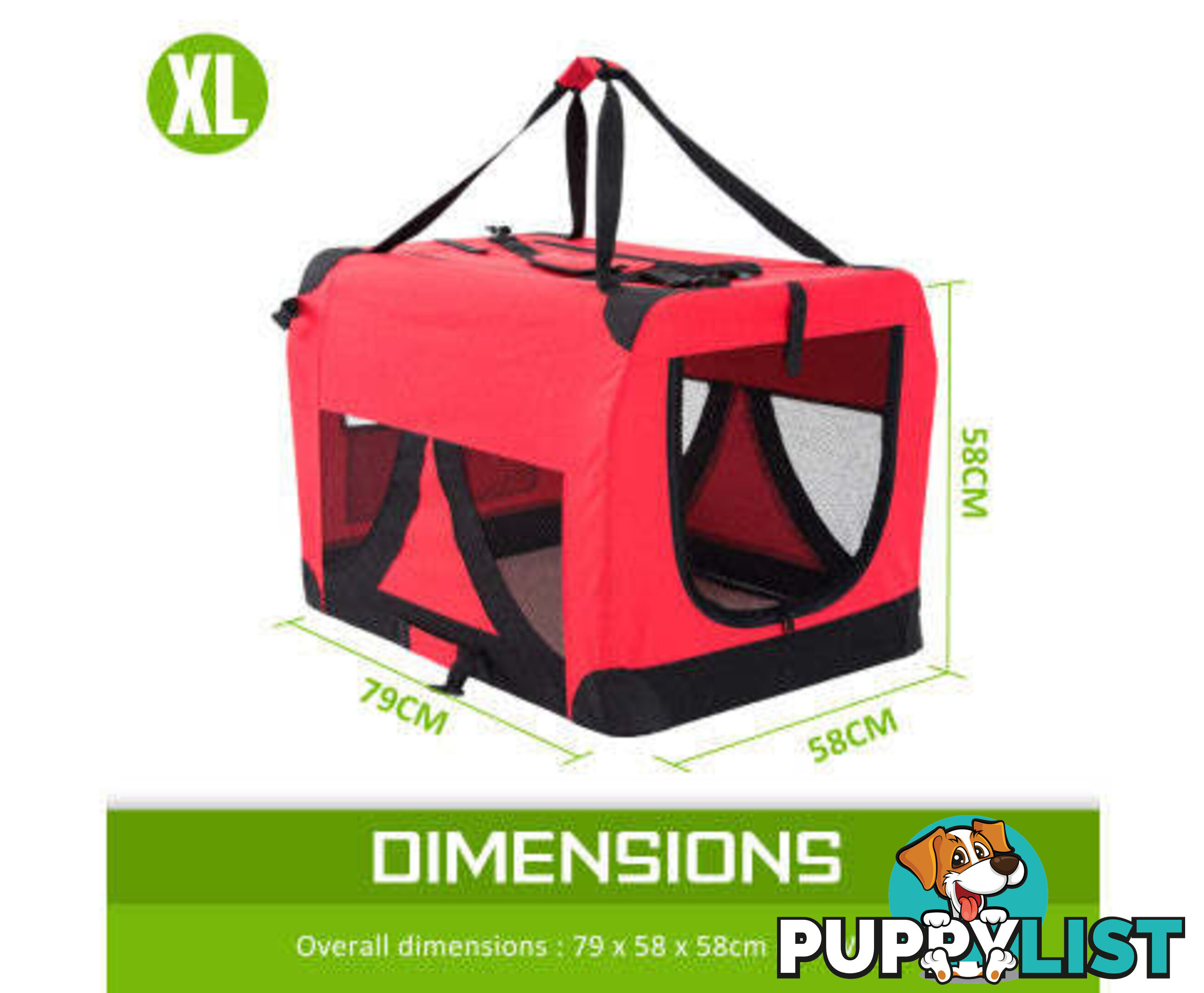 Paw Mate Portable Soft Dog Cage Crate Carrier - V274-PET-3002L-GY