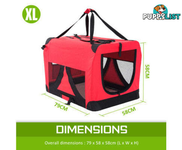 Paw Mate Portable Soft Dog Cage Crate Carrier - V274-PET-3002L-GY