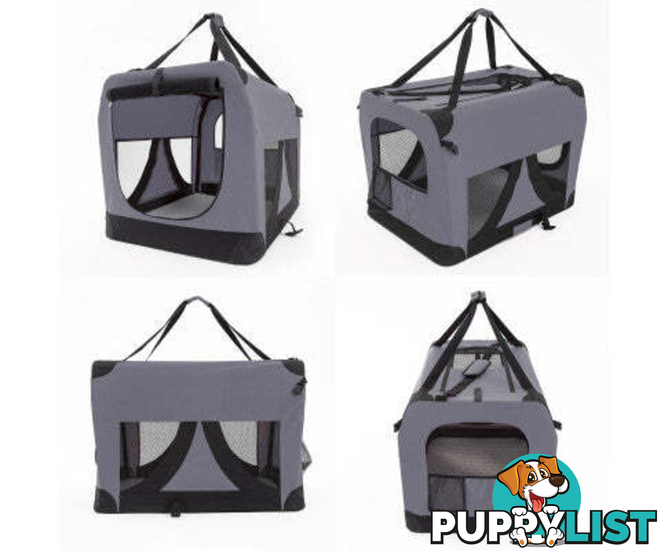 Paw Mate Portable Soft Dog Cage Crate Carrier - V274-PET-3002L-GY