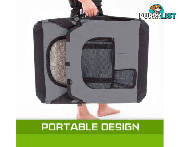 Paw Mate Portable Soft Dog Cage Crate Carrier - V274-PET-3002L-GY