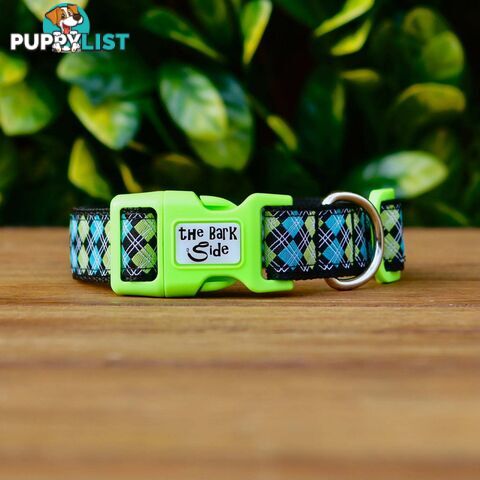Tartan Dog Collar / XS - L - Hand Made by The Bark Side - TBSTARMEDPNK