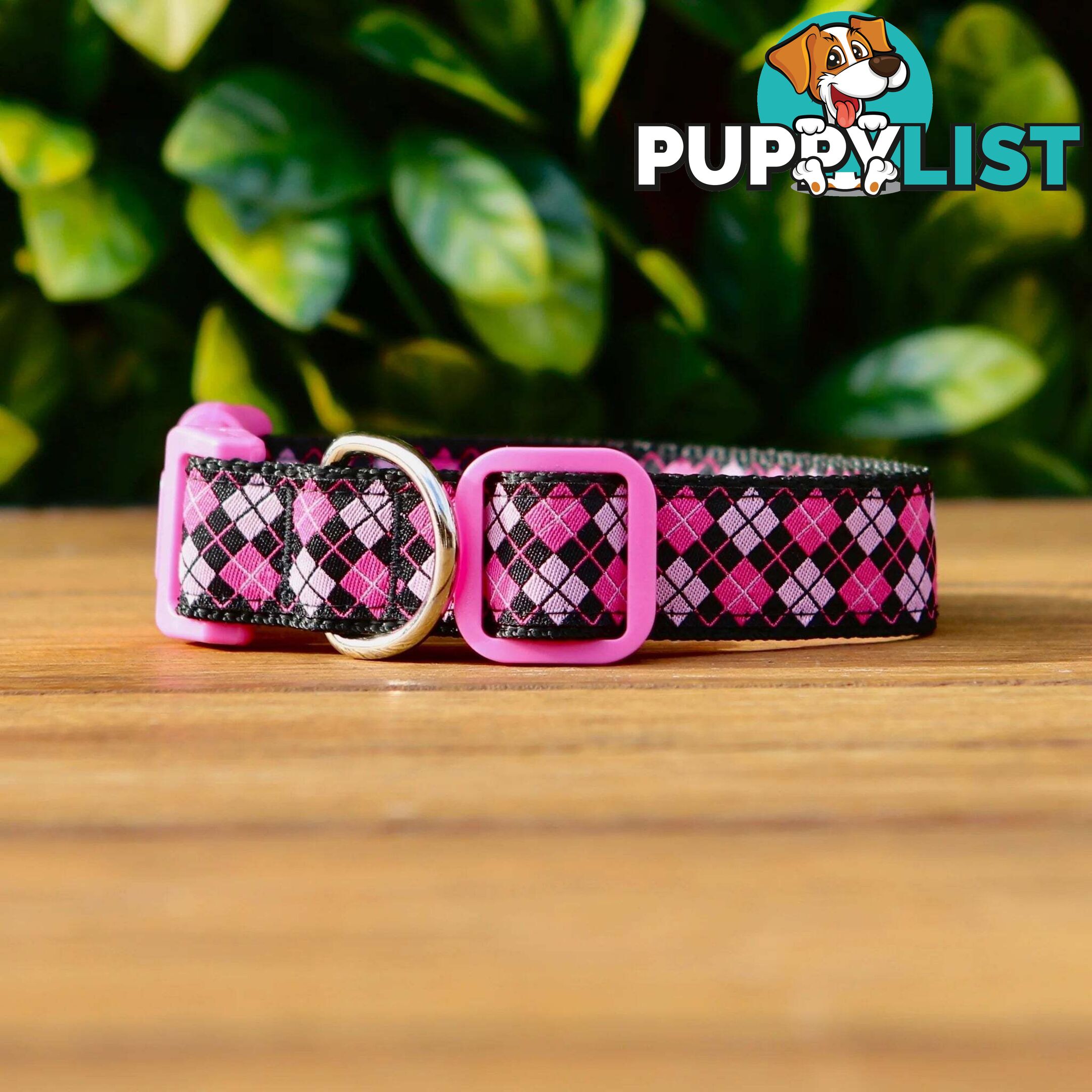Tartan Dog Collar / XS - L - Hand Made by The Bark Side - TBSTARMEDPNK