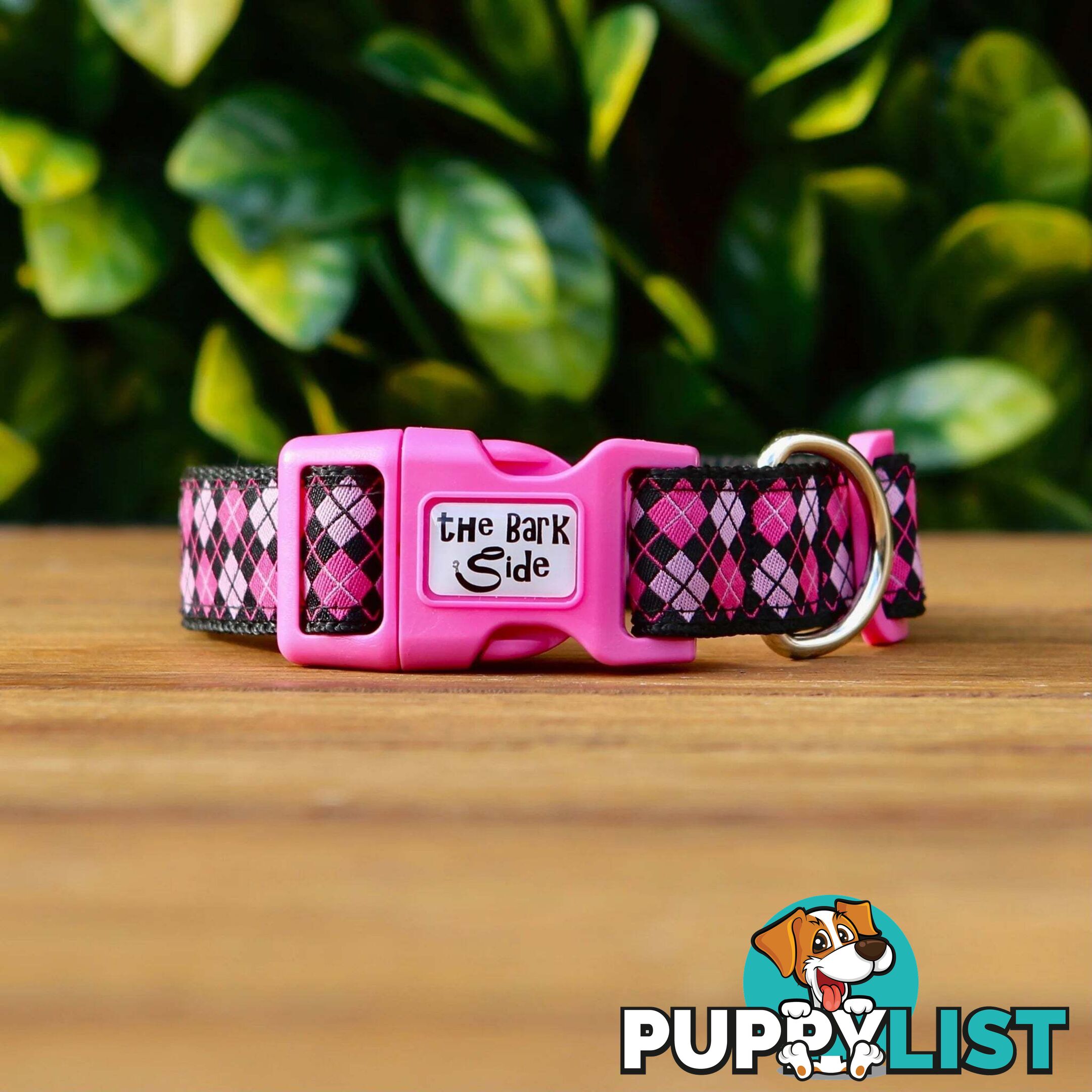 Tartan Dog Collar / XS - L - Hand Made by The Bark Side - TBSTARMEDPNK