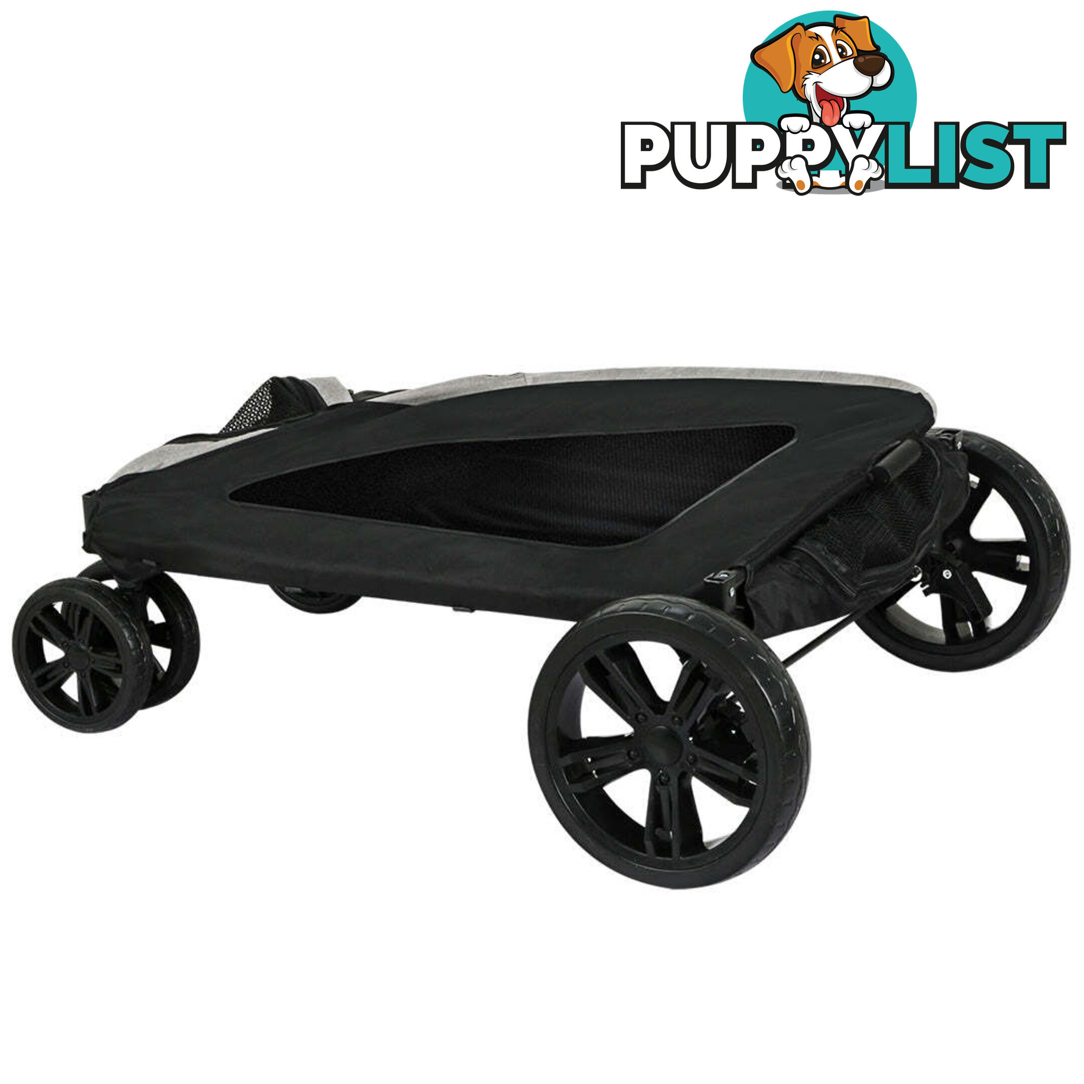 i.Pet Pet Stroller Dog Pram Large Carrier Cat Travel Foldable Strollers 4 Wheels Trolley - PET-STROLLER-112-BW