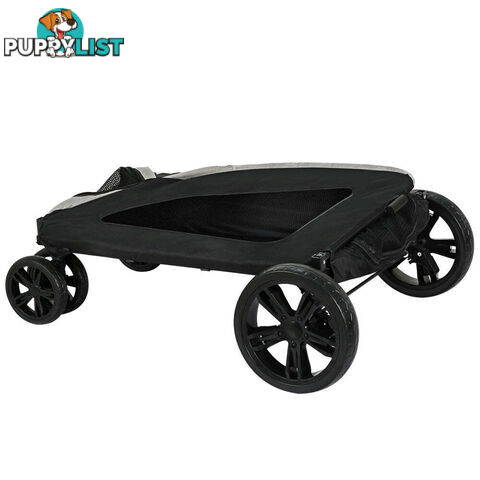 i.Pet Pet Stroller Dog Pram Large Carrier Cat Travel Foldable Strollers 4 Wheels Trolley - PET-STROLLER-112-BW