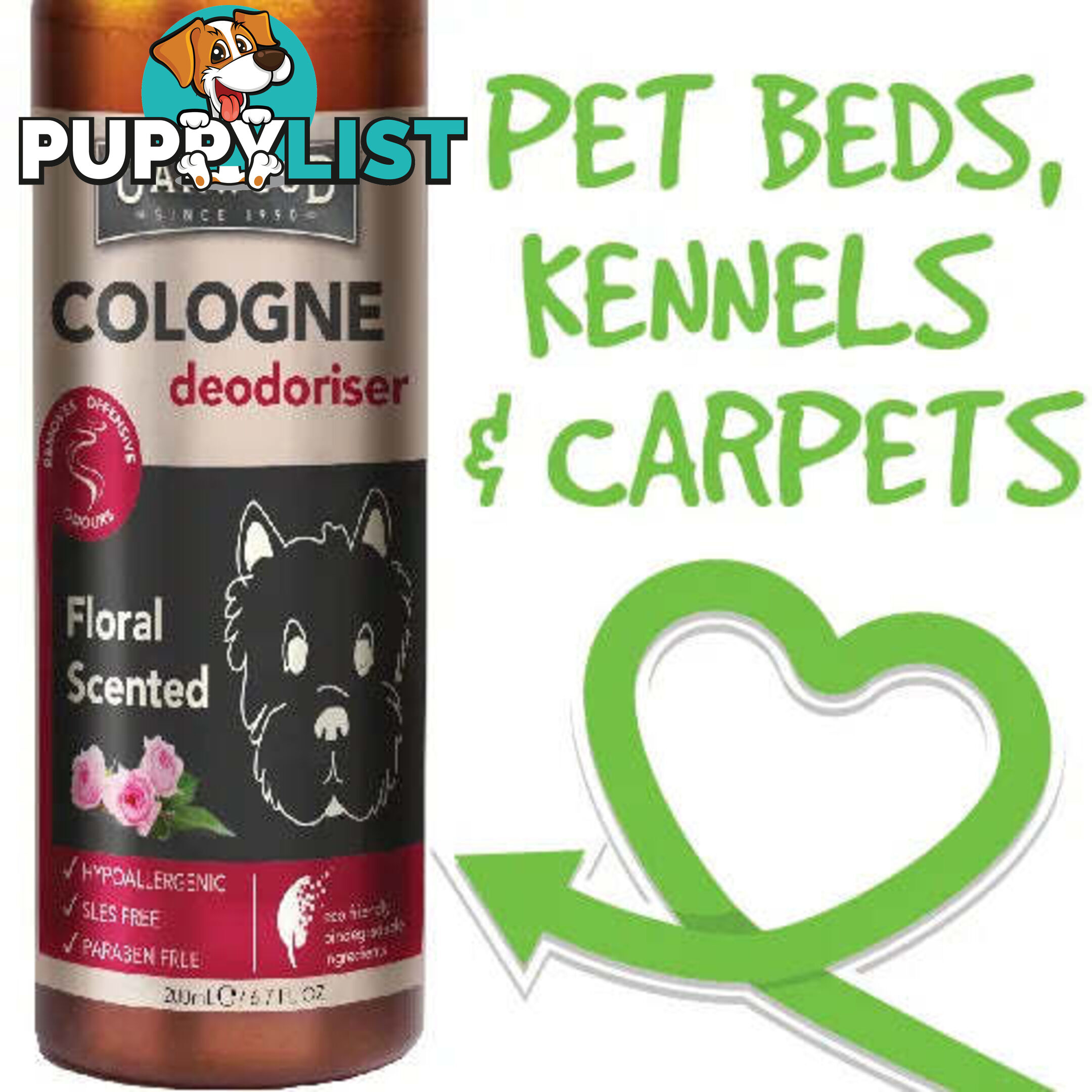OAKWOOD PET ODOUR ELIMINATOR COLOGNE SPRAY 200ML - BAINBRIDGE - BB-A7163