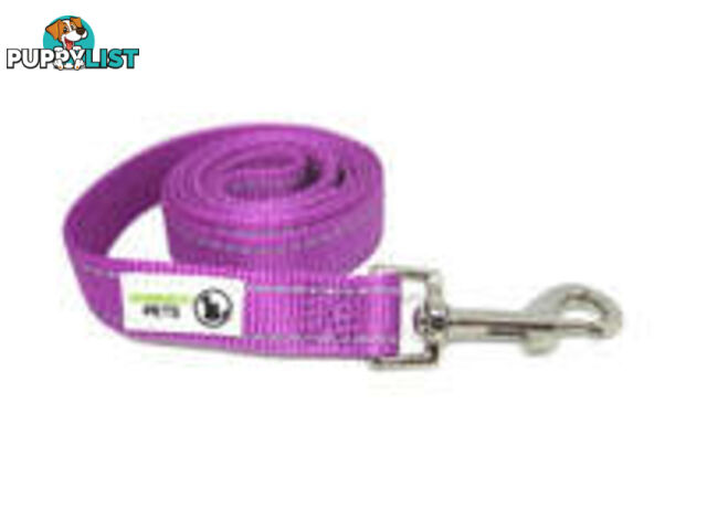 1.8m Nylon w/Reflective Stitching Dog Lead - Moondidley Pets - MDPLDREFLBLU201.8