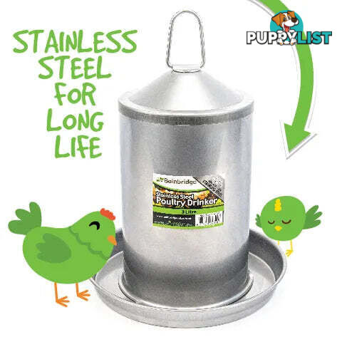 STAINLESS STEEL POULTRY DRINKER - BAINBRIDGE - BB-A8051
