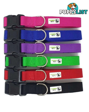 100% Pure Bamboo Fibre Dog Collar Plastic Buckle - Moondidley Pets - MDPCOLBAMSPNK