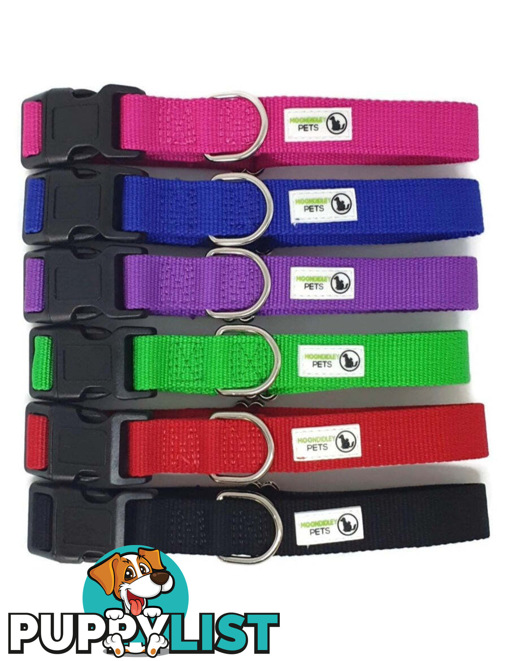 100% Pure Bamboo Fibre Dog Collar Plastic Buckle - Moondidley Pets - MDPCOLBAMMPUR