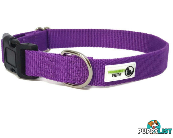 100% Pure Bamboo Fibre Dog Collar Plastic Buckle - Moondidley Pets - MDPCOLBAMMPUR