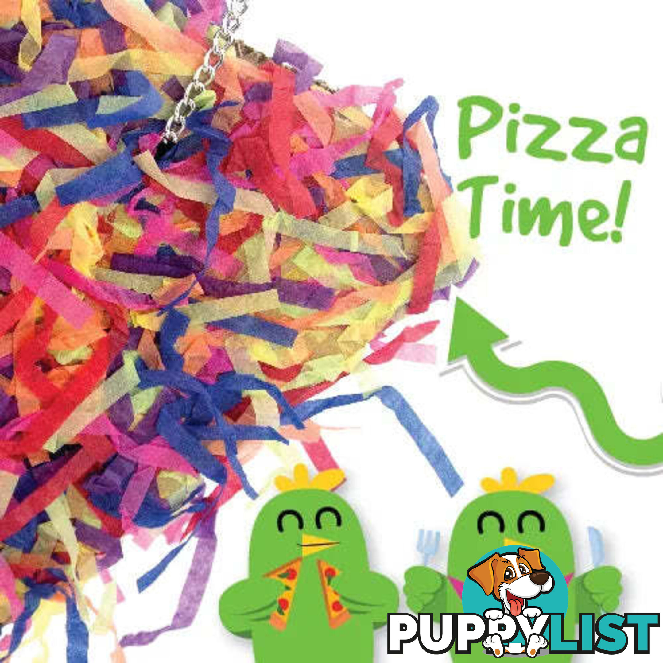 BIRD TOY DESTRUCTIVE - SHREDZ PIZZA - BAINBRIDGE - BB-A8394