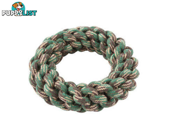 YES4PETS 2 x Dog Toy - Cotton Rope Braided Ring - Chew Rope Toy-Dental - V278-2-X-15862-BRAIDED-RING