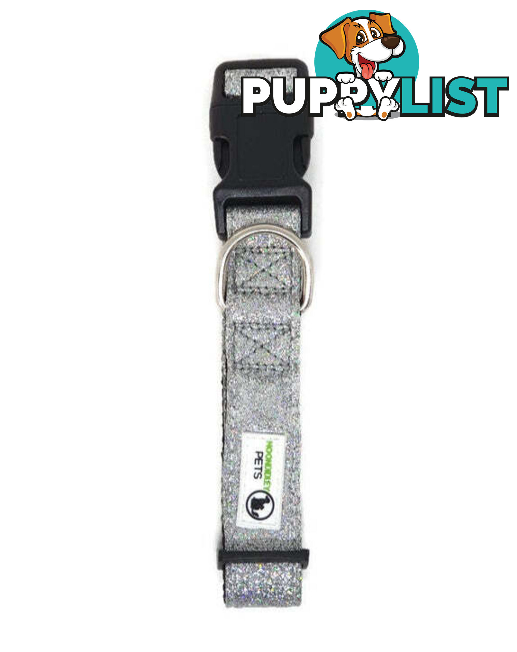 Bling Glitter Overlay Nylon Collar - Breakaway Buckle - Moondidley Pets - MDPCOLBLISTUR