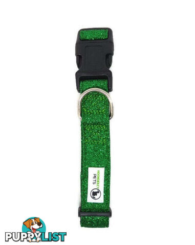 Bling Glitter Overlay Nylon Collar - Breakaway Buckle - Moondidley Pets - MDPCOLBLISTUR