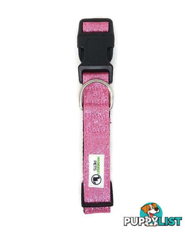 Bling Glitter Overlay Nylon Collar - Breakaway Buckle - Moondidley Pets - MDPCOLBLISTUR
