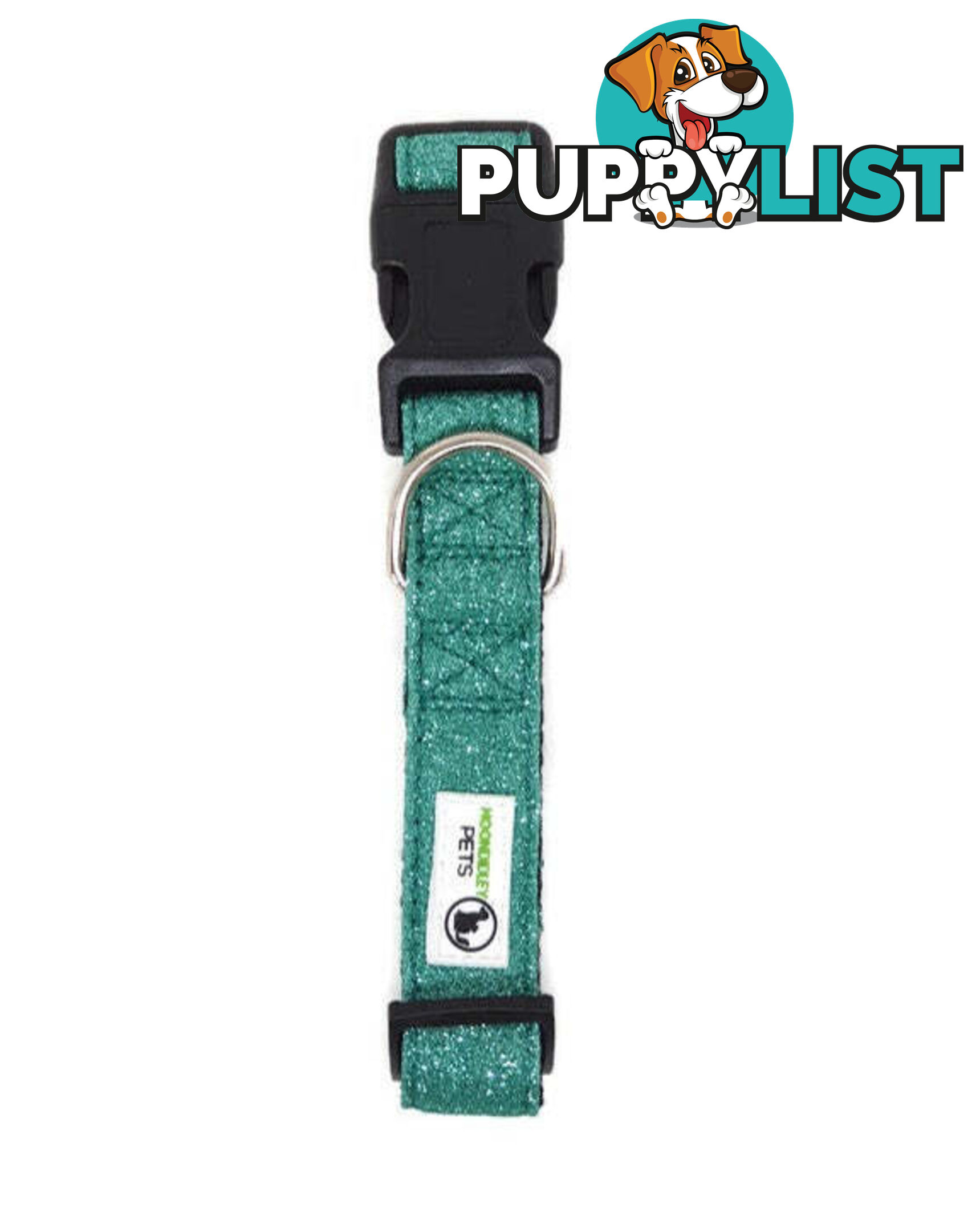 Bling Glitter Overlay Nylon Collar - Breakaway Buckle - Moondidley Pets - MDPCOLBLISTUR