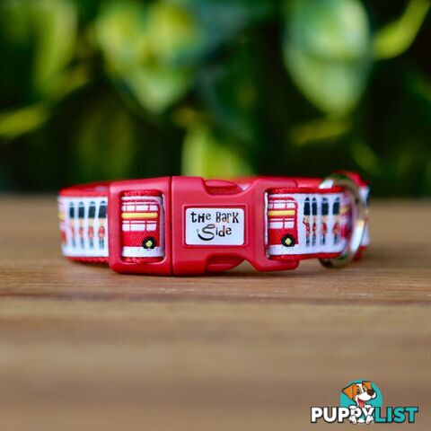 London Themed Dog Collar / XS - M - Hand Made by The Bark Side - TBSLONXSBLK
