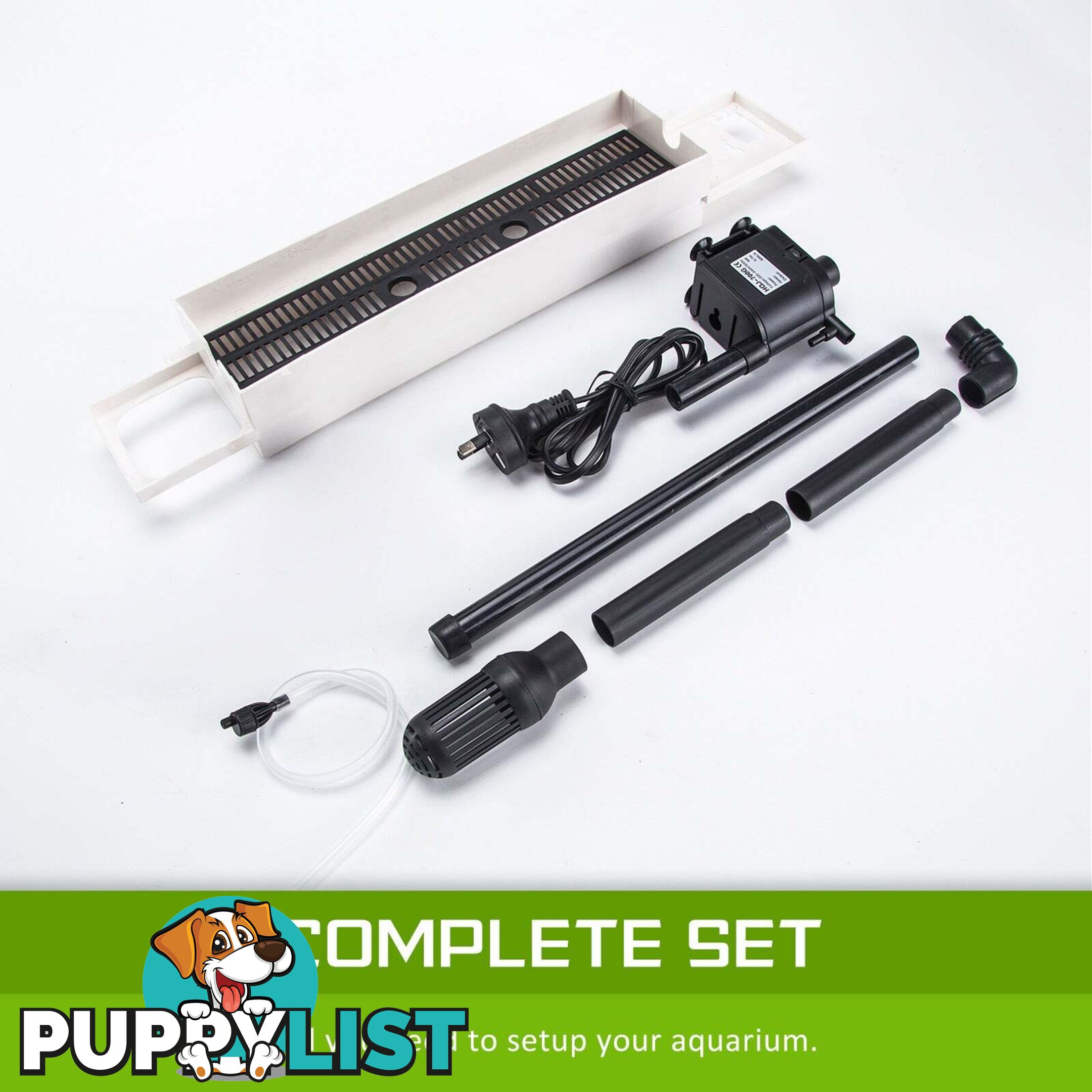 Aquarium Curved Glass RGB LED Fish Tank Set Filter Pump 52L - V274-AQ-FT52L-BK