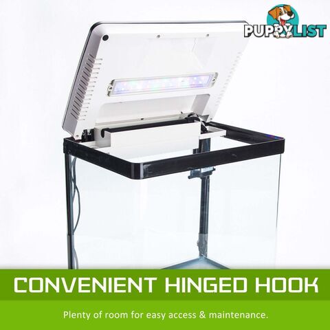 Aquarium Curved Glass RGB LED Fish Tank Set Filter Pump 52L - V274-AQ-FT52L-BK