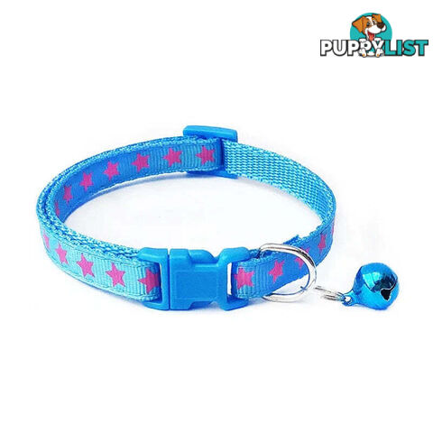 Stars Cat Collar / XS - Hand Made by The Bark Side - TBSSTAXSPNK