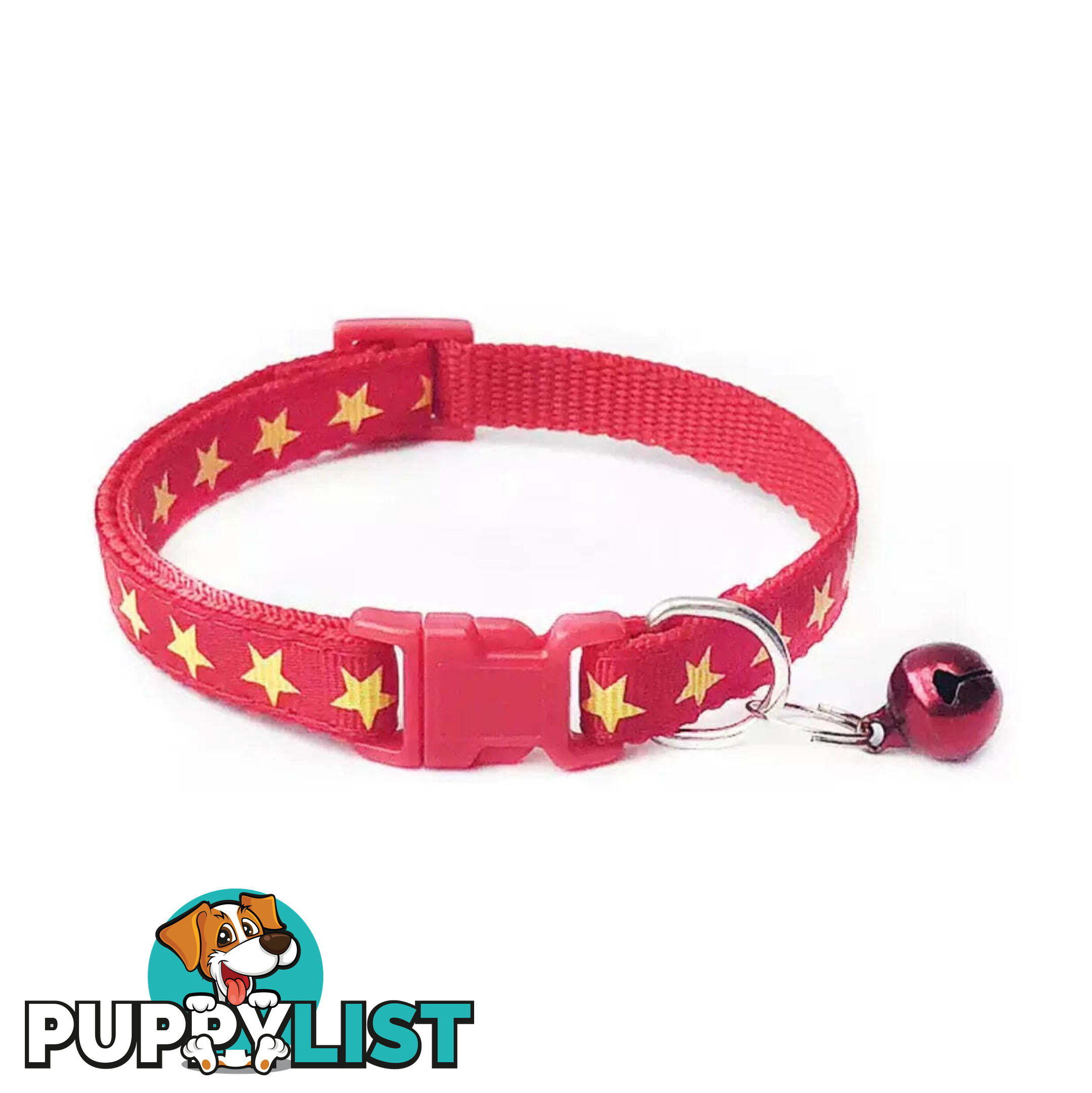 Stars Cat Collar / XS - Hand Made by The Bark Side - TBSSTAXSPNK