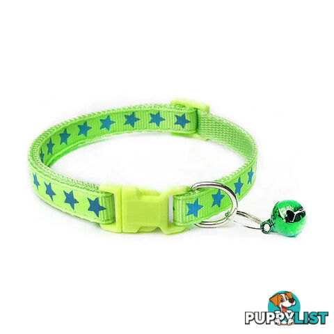 Stars Cat Collar / XS - Hand Made by The Bark Side - TBSSTAXSPNK