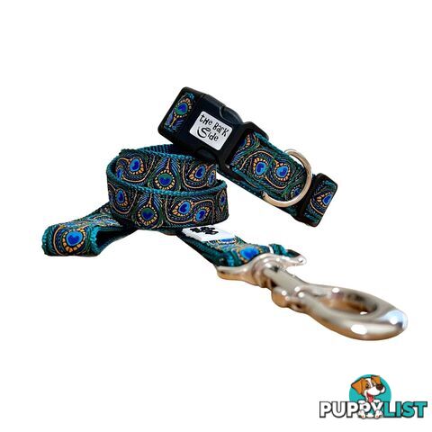 Peacock Feather Dog Lead / Leash - Hand Made by The Bark Side - TBSLDPEATEA251.8