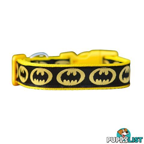 Batman Dog Collar - Hand Made by The Bark Side - TBSBATXS