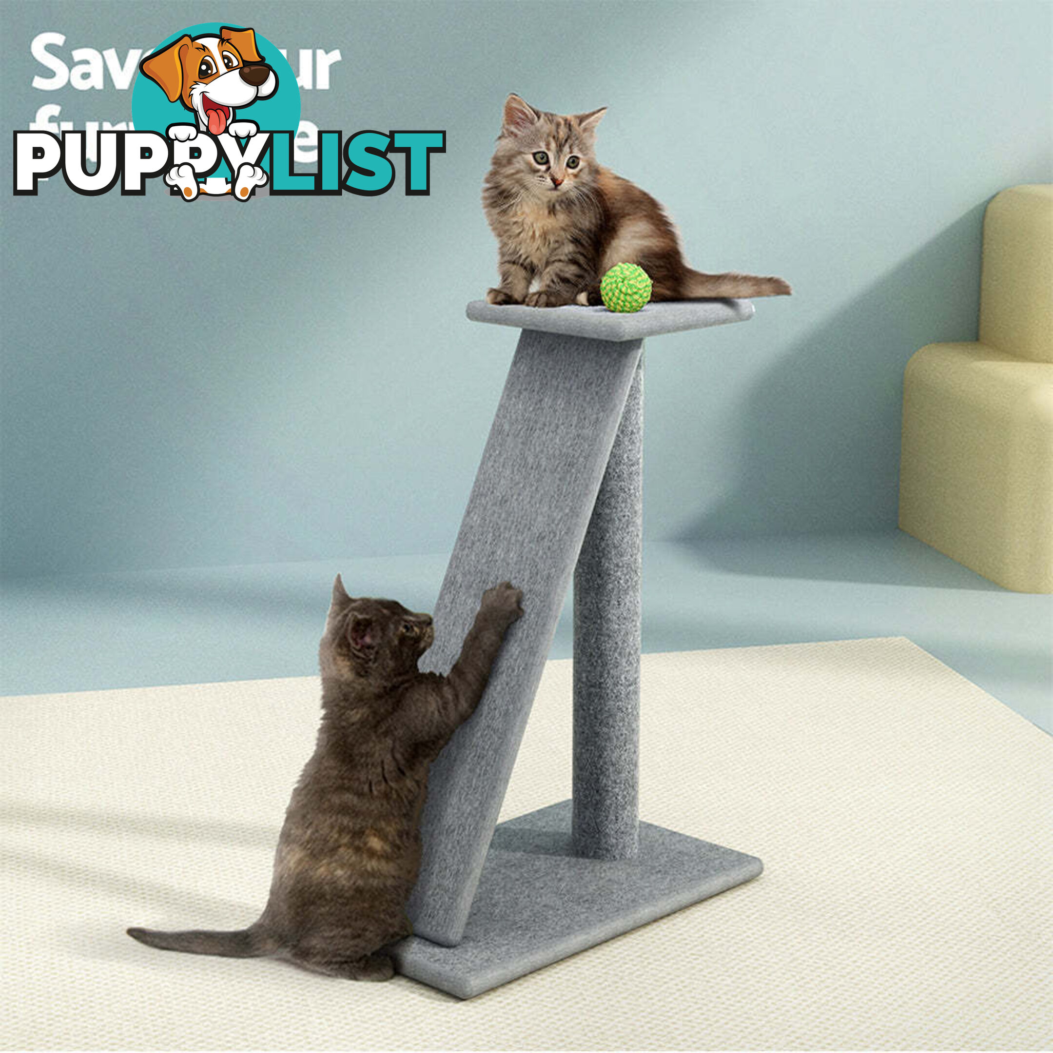 i.Pet Cat Tree 82cm Scratching Post Tower Scratcher Condo Trees Climb House - PET-CAT-CP002-GR