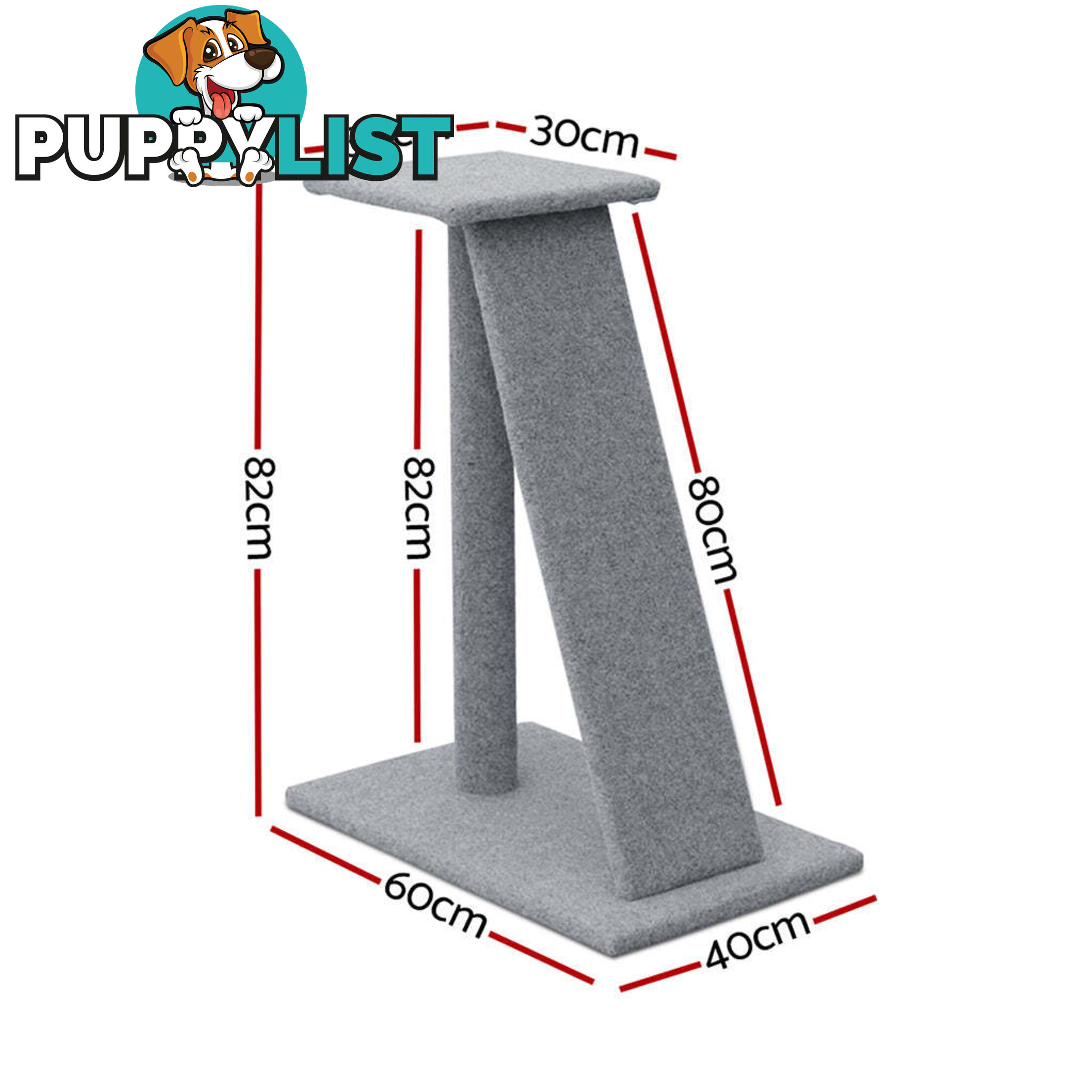 i.Pet Cat Tree 82cm Scratching Post Tower Scratcher Condo Trees Climb House - PET-CAT-CP002-GR