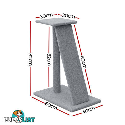 i.Pet Cat Tree 82cm Scratching Post Tower Scratcher Condo Trees Climb House - PET-CAT-CP002-GR