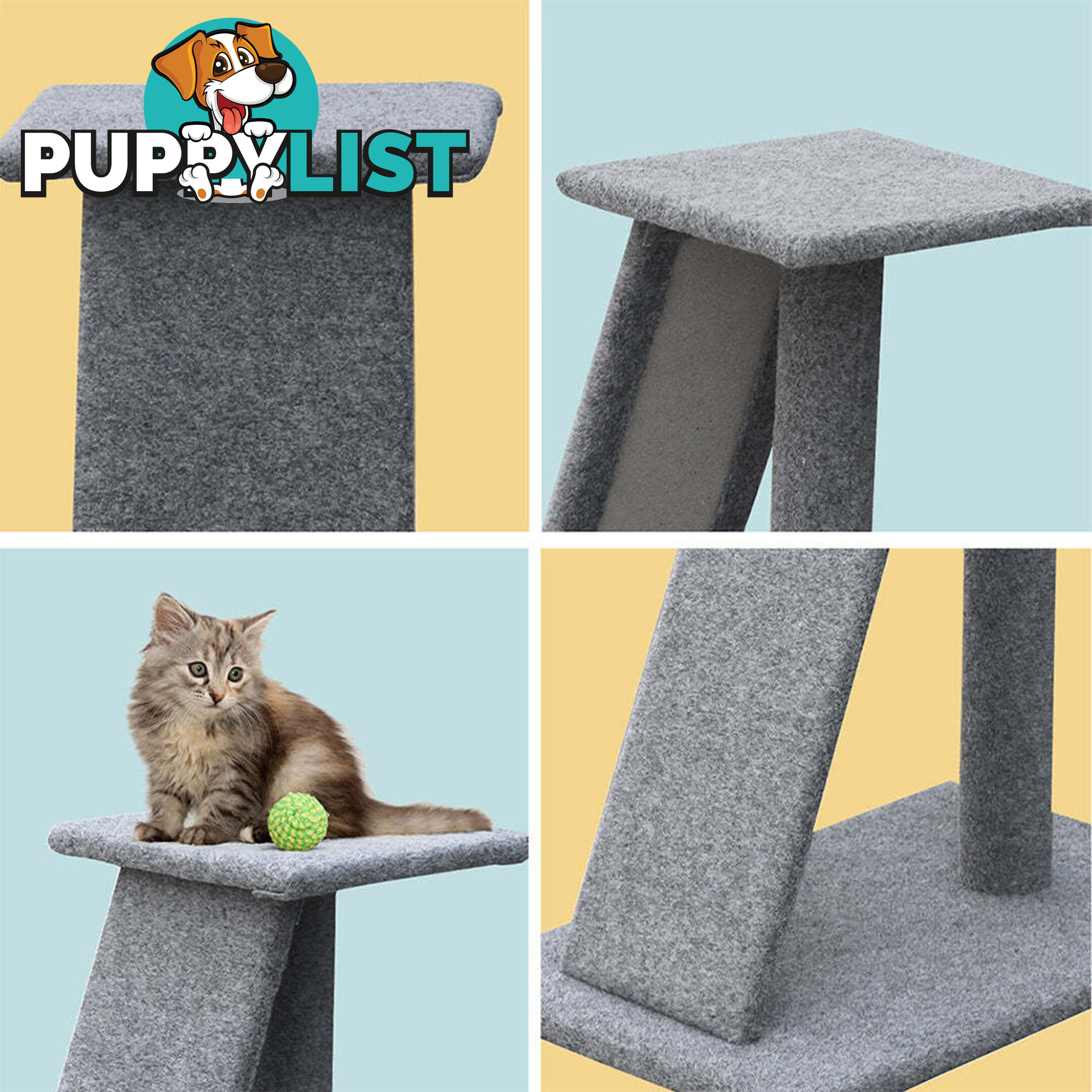 i.Pet Cat Tree 82cm Scratching Post Tower Scratcher Condo Trees Climb House - PET-CAT-CP002-GR