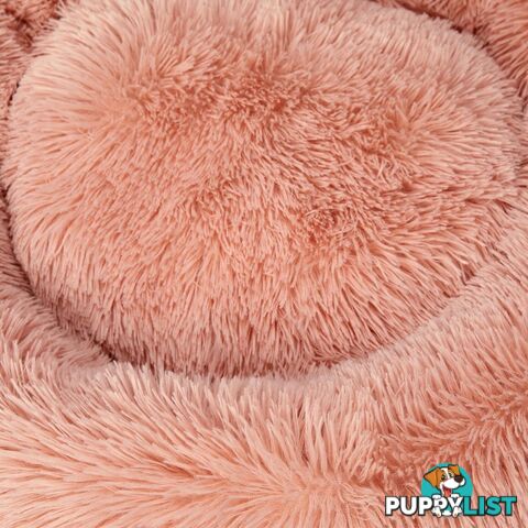 Pet Bed Cat Dog Donut Nest Calming Deep Sleeping Pink - WB-JC1058-XXL-PK