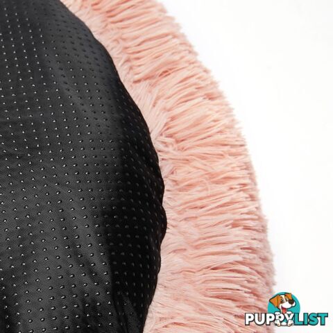Pet Bed Cat Dog Donut Nest Calming Deep Sleeping Pink - WB-JC1058-XXL-PK