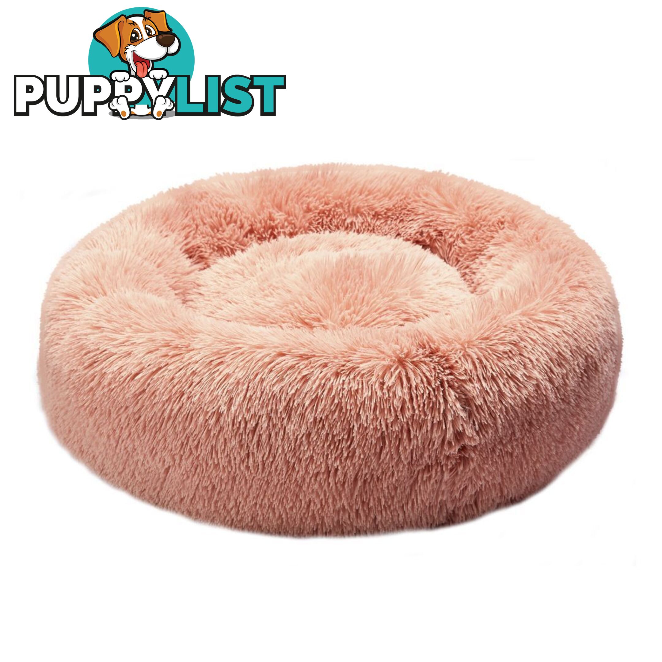 Pet Bed Cat Dog Donut Nest Calming Deep Sleeping Pink - WB-JC1058-XXL-PK