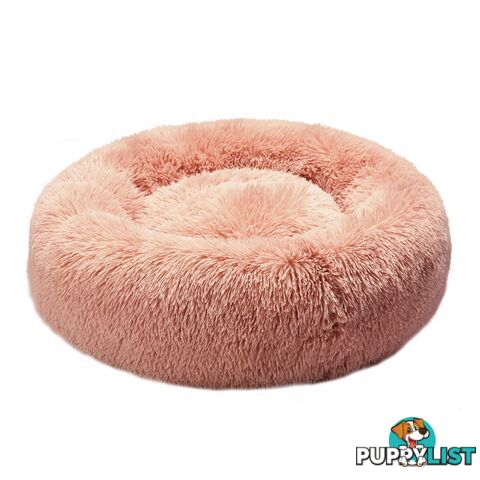 Pet Bed Cat Dog Donut Nest Calming Deep Sleeping Pink - WB-JC1058-XXL-PK