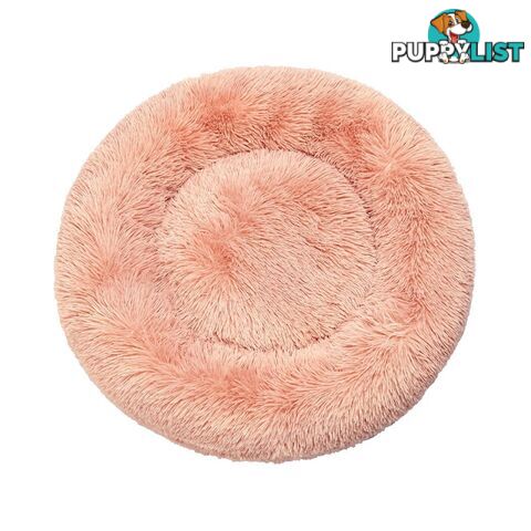 Pet Bed Cat Dog Donut Nest Calming Deep Sleeping Pink - WB-JC1058-XXL-PK