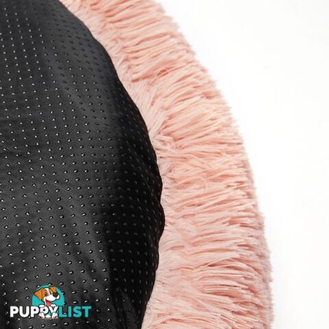 Pet Bed Cat Dog Donut Nest Calming Deep Sleeping Pink - WB-JC1058-XXL-PK