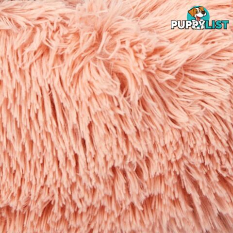 Pet Bed Cat Dog Donut Nest Calming Deep Sleeping Pink - WB-JC1058-XXL-PK