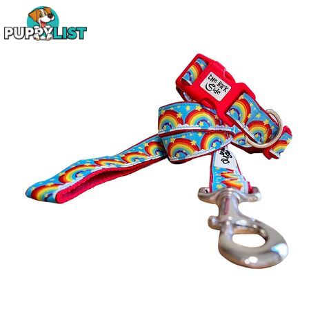 Rainbow Dog Lead / Dog Leash - Hand Made by The Bark Side - TBSLDRAIYEL251.2