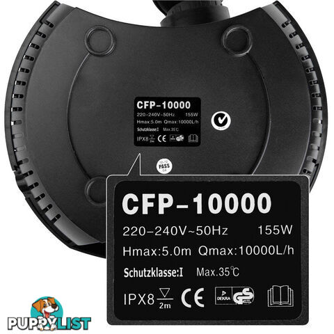 Giantz Aquarium Pump Fish Tank Water Submersible Fountain Pond Marine 10000L/H - AQUA-CFP-10000