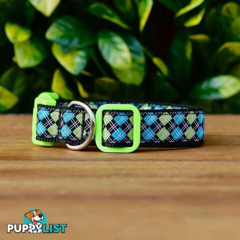 Tartan Dog Collar / XS - L - Hand Made by The Bark Side - TBSTARLGEPNK
