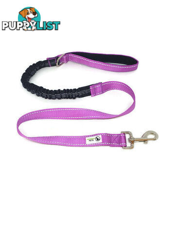 Bungee Dog Lead Nylon w/Reflective Stitching - Moondidley Pets - MDPLDBUNTQ