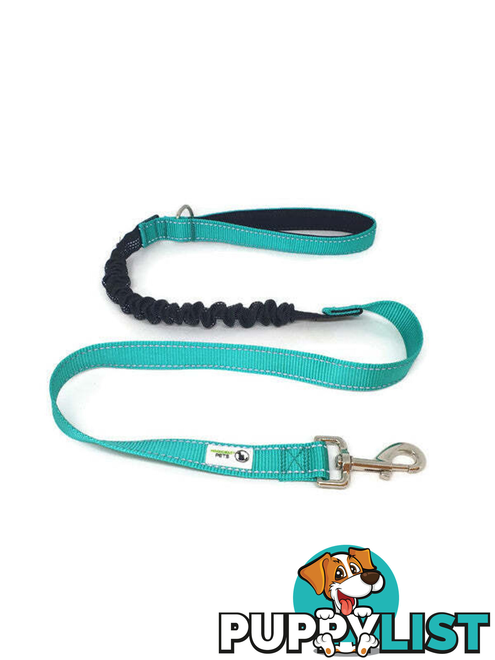 Bungee Dog Lead Nylon w/Reflective Stitching - Moondidley Pets - MDPLDBUNTQ
