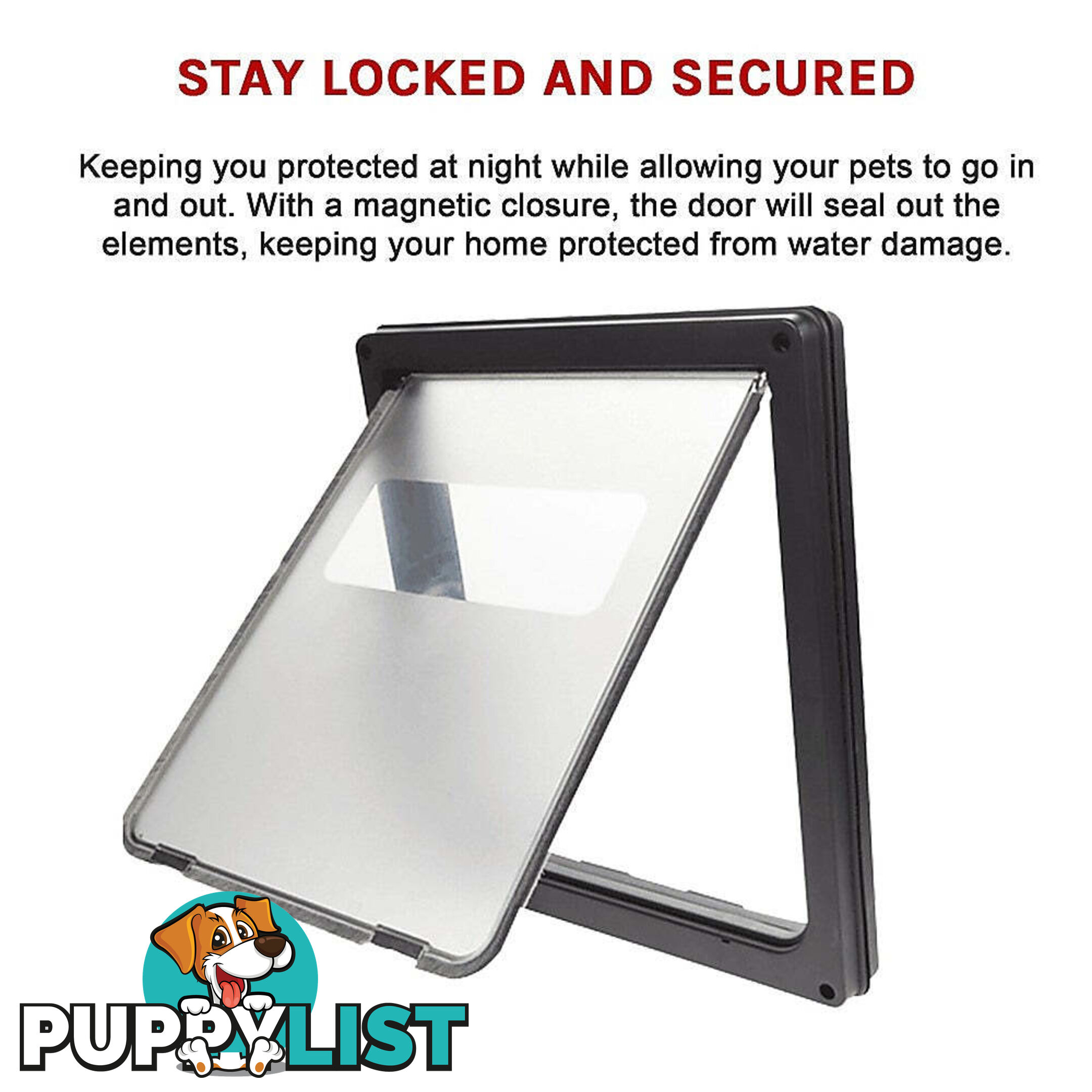 Pet Cat Dog Safe Security Flap Locking Door - V63-822821