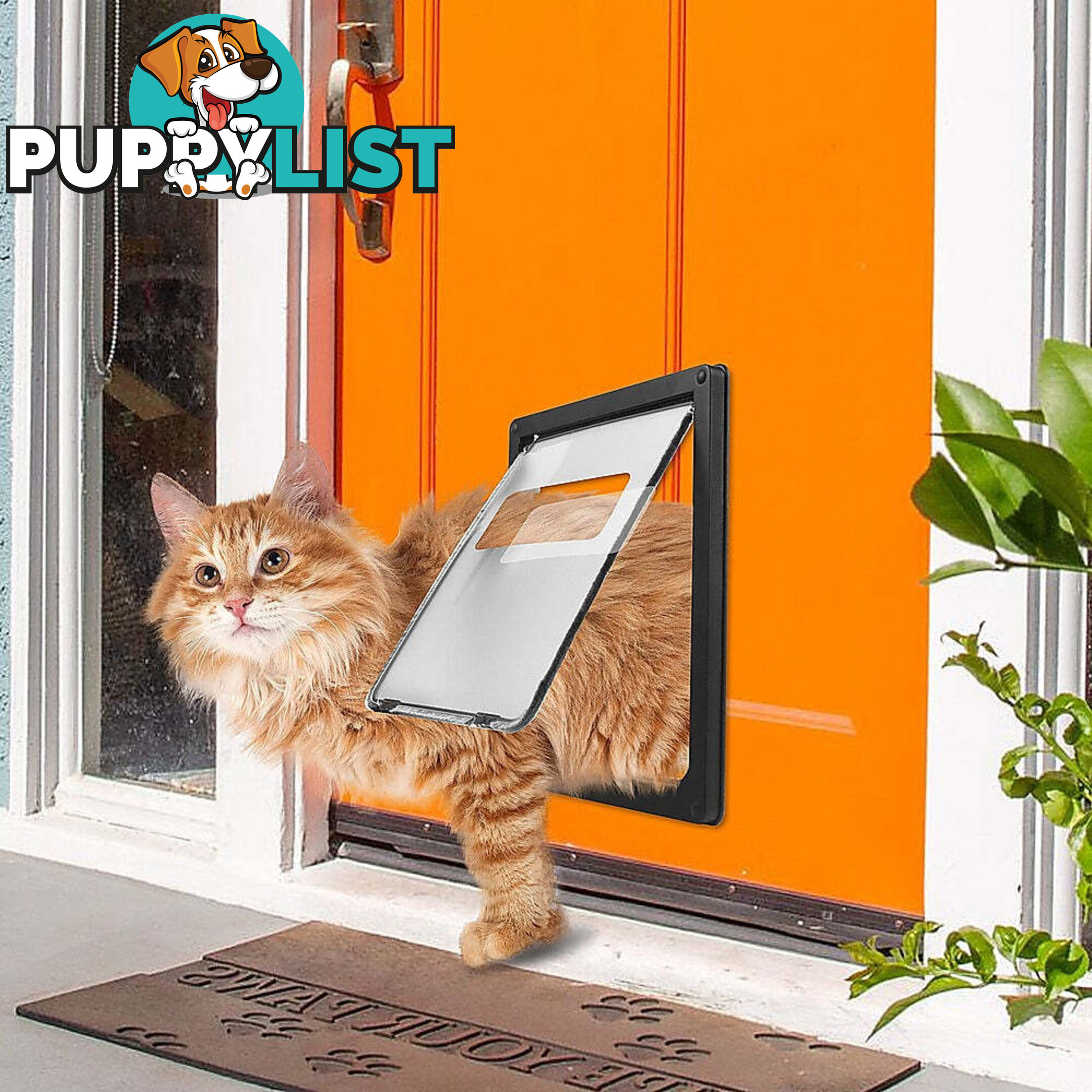 Pet Cat Dog Safe Security Flap Locking Door - V63-822821